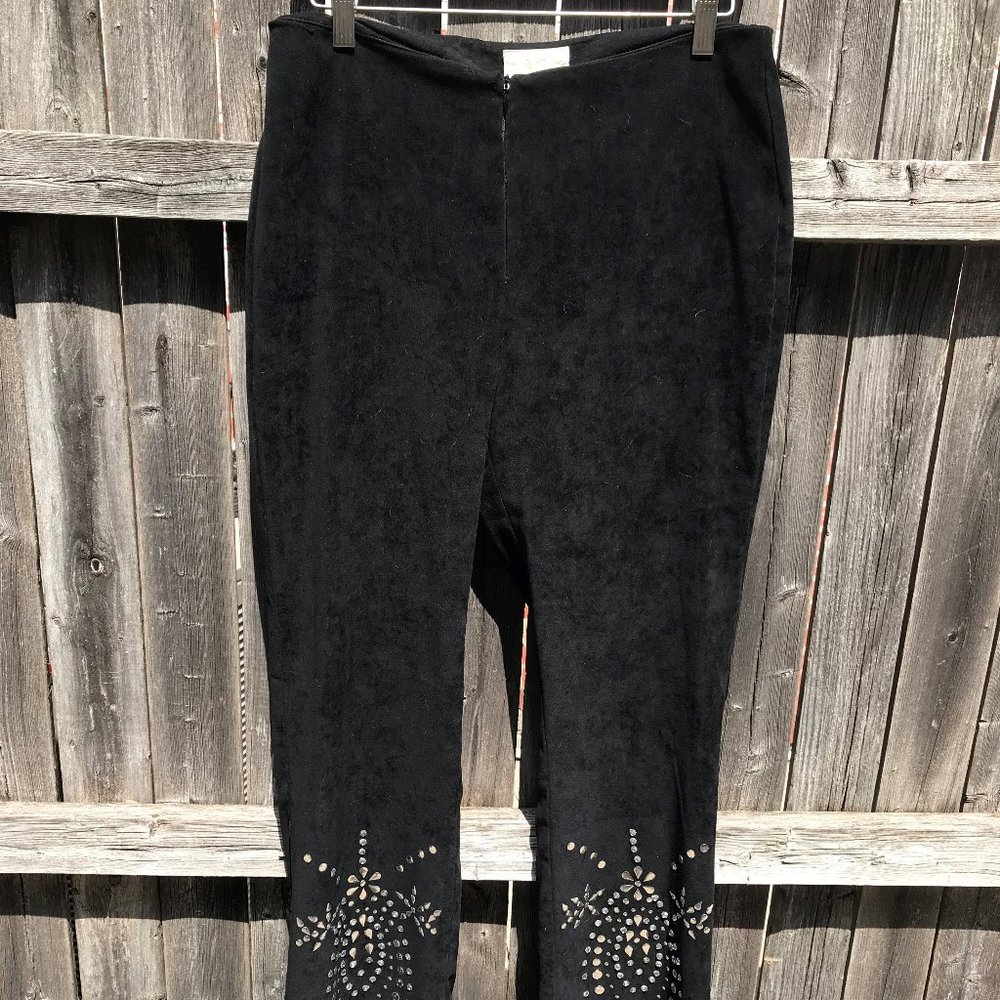 CACHE Black Suede Studded (Lightweight) Pant - Siz